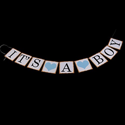 LEORX Ammer Banner-Baby-Dusche Hochzeit Hochzeits Party Dekoration Foto Prop (IT’s A BOY) - 7
