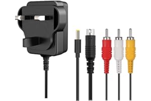 RUITROLIKER 10V 1A Charger AC Power Adapter Power Supply with AV cable for Mega drive 2 MDII Megadrive II Console PAL