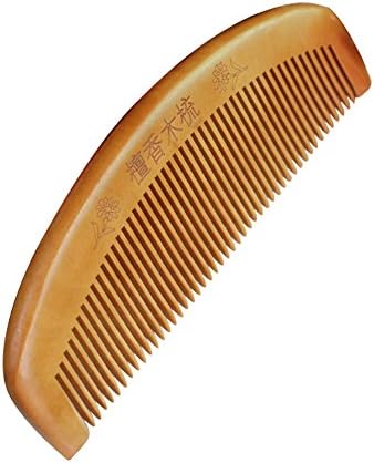 Nuohan Peach Wooden Hair Comb - Sandalwood Scent Natural Hair Detangler Comb - Natural Massage Thick Style Comb (#1)