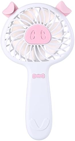 AWLLY USB Piggy Handheld Fan Aroma Diffuser Portable Rechargeable Mute 3 Speeds 1200Ma Pink,Blue,Green,Yellow,White