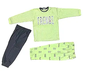Febro Soft Cotton Long Sleeves Printed hoseiry t-Shirt Jeans (Stretchable),Cotton Pants(Trouser) for Your Little Ones from New Born to 14-15 Years (p.Green ba, 18 Months-24 Months)