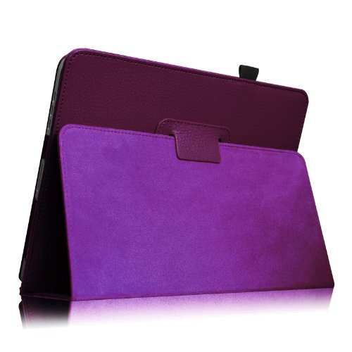 Fintie Apple iPad 1 Hülle Case Schutzhülle Etui Tasche – Folio Slim Fit Ständer Kunstleder Smart Cover mit Stylus Loop für iPad 1st Generation, Lila - 5