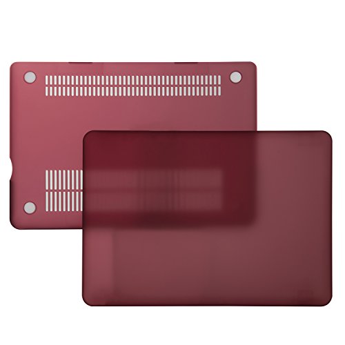 MOSISO Ultra Slim Plastik Hartschale Schutzhülle Hülle Snap Case für MacBook Pro 13 Zoll mit CD-ROM Drive (A1278), Marsala Rot - 7