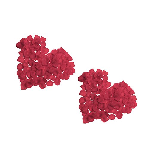 600 Stück Rosenblätter Blumen Bevorzugungen für Hochzeit Dekoration (Rot)