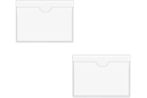 JIAMAOHUA 2 Pcs Parking Permit Holder for Car Windscreen,Tax Disc Holders for Car Windscreen,Self Adhesive Permit Card Holder for Car Caravan Windscreen,Square Card Clear Work Parking Pass 10.5x10.5cm