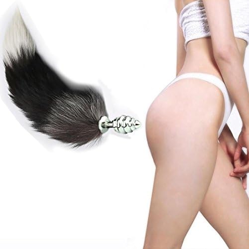 Clearance Sale, Quistal Fox Tail Cosplay Toy Funny And Fluffy Stage Props Chrome Stainless Steel Anal Plug (Multicolor)