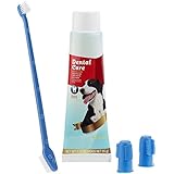 Sweetypet 4in1-Zahnpflege-Set für Hunde mit Zahnpasta, Zahnbürste, Fingerbürsten