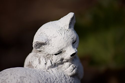Grabschmuck Katze „Danke für die schöne Zeit“, frost- und wetterfest, massiver Steinguss - 4