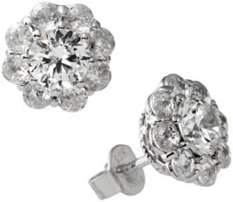 Bridal Line 62/1381/1/082 Women's Stud Earrings 925 Sterling Silver Zirconia White