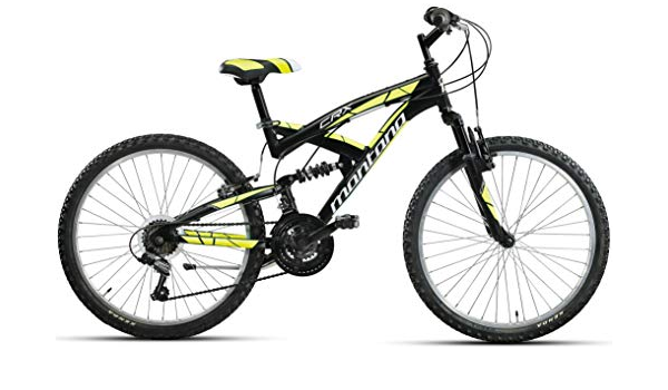 24 pollici Montana CRX Ragazzi Mountain Bike Full Suspension 18 Gang,  nero/giallo : Sport e tempo libero