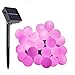Produktbild KEEDA Kugel Solar Beleuchtung, 7Meter,50er LED Solar Garten Lichterkette Beleuchtung, Solar Außenbeleuchtung/ Außen Lichterkette, Solarbetrieben Lichterkette, Dekorative Lichter, Weihnachtsbeleuchtung , Solarleuchten für Außen, Lichterketten für Draußen, Weihnachten/ Weihnachtsbaum Dekoration (Lila)