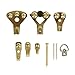 Produktbild Cusfull 160-teilig Bilderhaken Wandhaken Aufhänger Metall Haken Set mit Nägeln für Bilderrahmen Foto 10-100lbs - Gold