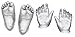 Basic Baby Casting Kit Materials (3D Handprint & Footprint Casts Kit) with Metallic Silver & Gold paint by BabyRice