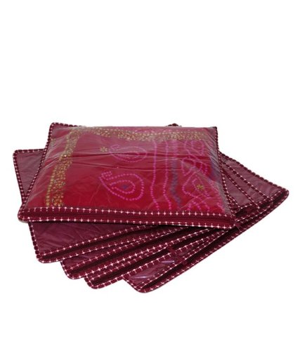 Kuber Industries™ Rexine Saree Cover (Set Of 12) - Maroon RS.649 (50.00% Off) - Amazon