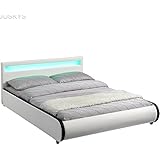 Polsterbett "Sevilla" - 140 x 200 cm - wei&szlig;