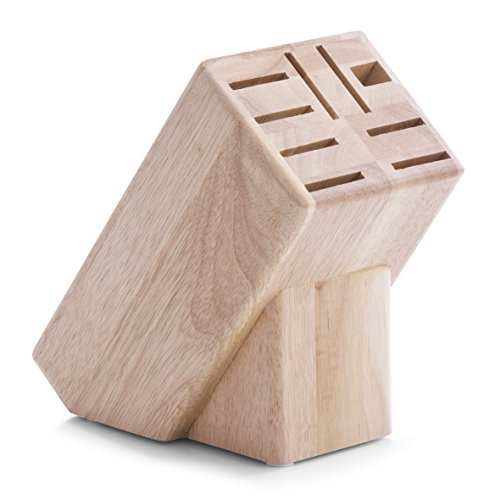 Zeller 24551 Messerblock Gummibaum 13 x 22 x 25 cm