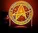 Produktbild Nachtlicht Geschenk Nachttischlampe Baby Kind 3D Führte Star Trek Station Service Logo Form Desktop Schlaf Beleuchtung Schlafzimmer Dekoration