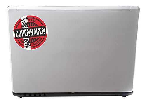 2 x Kopenhagen Dänemark Flagge Vinyl Aufkleber Aufkleber Laptop Reise Gepäck Auto Ipad Schild Fun # 6726 – 10cm/100mm Wide - 2