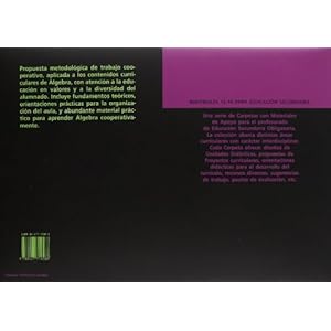 Álgebra en secundaria: Trabajo cooperativo en matemáticas (Materiales 12/16 para Educación Secundaria) - 9788427714588