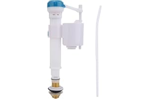 YUECOOM Boya Cisterna, WC Universal, Válvula Llenado y Flotador, Bolla Cisterna, Entrada de Inodoro, ABS Válvula con Botón Pulsador (G1/2)