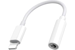 PADCR Lightning Kopfhörer Adapter, Lightning zu 3,5mm Klinke Kopfhörer Audio Adapter [MFI Zertifizierung], Universell (Weiß)