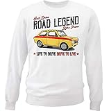  Teesandengines Men\'s FIAT Abarth 1600 OT White Sweatshirt Size XLarge