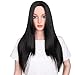 Produktbild Romote Lange Schwarze gerade Perücke hitzebeständige synthetische Scheitel Perücken natürliche Schwarze Perücke für Frauen zum täglichen Gebrauch Cosplay Partei 1Pcs