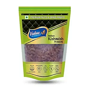 Vaidaaz Long Golden Seedless Raisins (Kishmish) No Added Sugar Naturally Sweet Gluten Free Dry Fruit Kids and Adults Energy Boost snack Yellow Raisins Green Raisins (200 Gram)