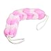 Pink White Meshy Nylon Bathing Bath Shower Pouf Body Brush Cleaner