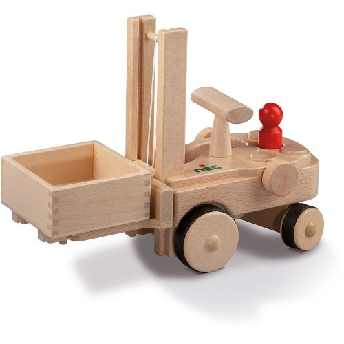 Preisvergleich Produktbild nic - Holzspielzeug 1884 - Gabelstapler + Stapelkiste
