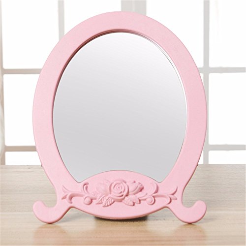 Preisvergleich Produktbild Persönlichkeit Design Spiegel, Harz Desktop Kosmetikspiegel Europäischen retro home Zubehör, JIU Rot