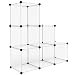 Produktbild LANGRIA Wohnzimmerschränke Stufenregal 6 Schrank Offen Regalsystem Schuhschrank Kleiderschrank Garderobe mit Transluzenten Platten für Kleidung, Schuhe, Spielzeug und so weiter