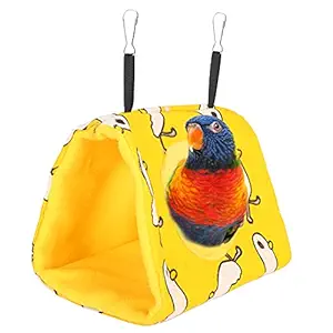 Small Animals Hammock Sleeping Nest Parrots Hammock Pet Bird Hanging Sleeping Bed(S, Duck+yellow bottom)