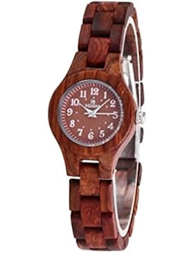 Redear Holz Uhr Frauen Damen Natürliche Sandale Holz Armbanduhr Analog Quarzwerk Einstellbar Armband Geschenk...