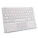 Produktbild Anglayif Aufladbare 8-Zoll-Mini-Bluetooth-Tastatur mit Touch (Color : White)
