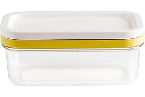 Creperture Mantequera con Rebanador, Plato de Mantequilla Resistente a la Temperatura Caja de Almacenamiento Hermética para el Hogar y la Cocina
