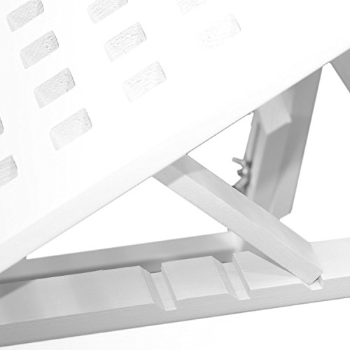 NEG Notebook-Tisch NegTray SQUARE ALEA (weiß) Laptop-Tray/Knietablett mit höhenverstellbare Füßen/Scharnier-Ablage aus Echt-Holz + Belüftung - 6