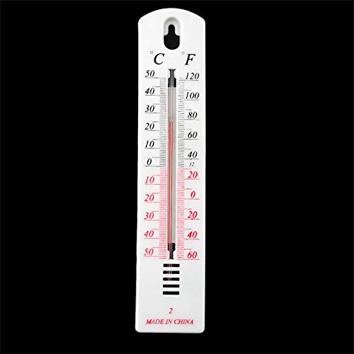 Preisvergleich Produktbild Weiße Plastikwand hing Thermometer-Garten-Garage-Innenhaus-B... im Freien