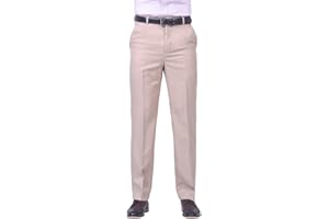 Jolliman Mens Plus Size Trousers High Waist Big & Tall Trousers Pants Lightweight Smart Formal Business Office Waists 32" to 60" Black, Navy, Brown, Fawn, Grey, Navy, Green