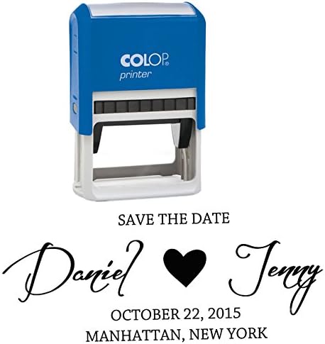 Custom Stamps Save The Date Rubber Stamp Personalized Wedding Invitation Ink Stamper By Printtoo