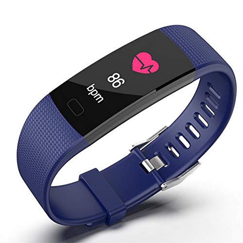 Preisvergleich Produktbild WANGXN Herren Digital Sportuhren Smart Watch Mit Handgelenk-Basierten Optischen Pulsmesser Schrittzähler Stoppuhr Bluetooth Wasserdicht,Blue