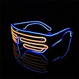 2 Farben LED EL Wire Drahtbrille Leuchten Brillen. Make Sie sich kühl und blinkend in der Gruppe.