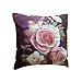 Home Decorative Throw Pillow / Cushion Pillow Covers Printed Peony 18" x 18" (45CM X 45CM) (Purple)