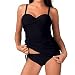 Produktbild Jaminy Damen Einteilig Sommer Strand Badeau Badeabzug Push up One Piece Bademode Tankini Bikini Swimwear Swimsuit One Piece Bademode Swimsuit One-Piece Body Swimsuit Bauchweg Monokini (Schwarz, M)