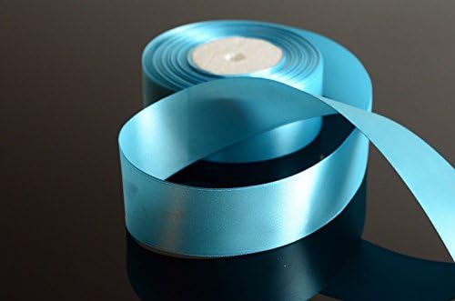 Glamour Beauty 25M Satin Ribbon Reel Wide Double Faced Satin Ribbon Roll Quality Ribbon Crafts (Turquoise 25mm)