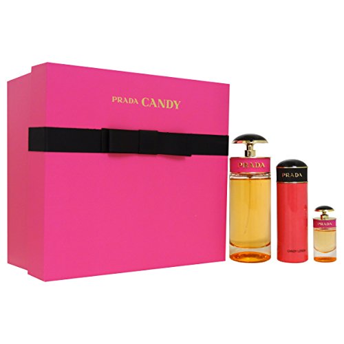 Prada Candy Giftset EDP Spray 80ml + EDP 7ml + Body Lotion 75ml