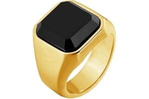 DVRK Anillos Hombre Oro y Plata con base de Acero Inoxidable 316L