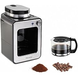 Domoclip DOD135 Cafetière avec Broyeur Intégré Noir et Gris 0,6 Litre, 600