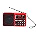 Produktbild IOIOA Älteres Steckkartenradio, tragbarer FM/MW/SW-Multifunktionsradioempfänger Großanzeige USB-Festplatte TF-Karte MP3-Musik-Player-Lautsprecher mit wiederaufladbarem Akku,Rot