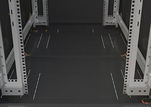 Professionell 19 zoll SERVER Schrank 4X, 42HE, Breite 800mm, Tiefe 1200mm, Traglast 1000kg, RAL9005 - 5